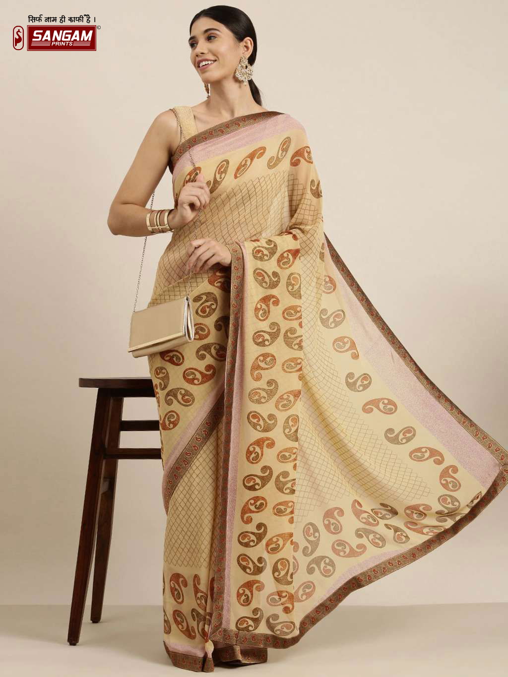 Sangam Jyotika Printed Regular Wear Georgette Latest Designer Saree Collection